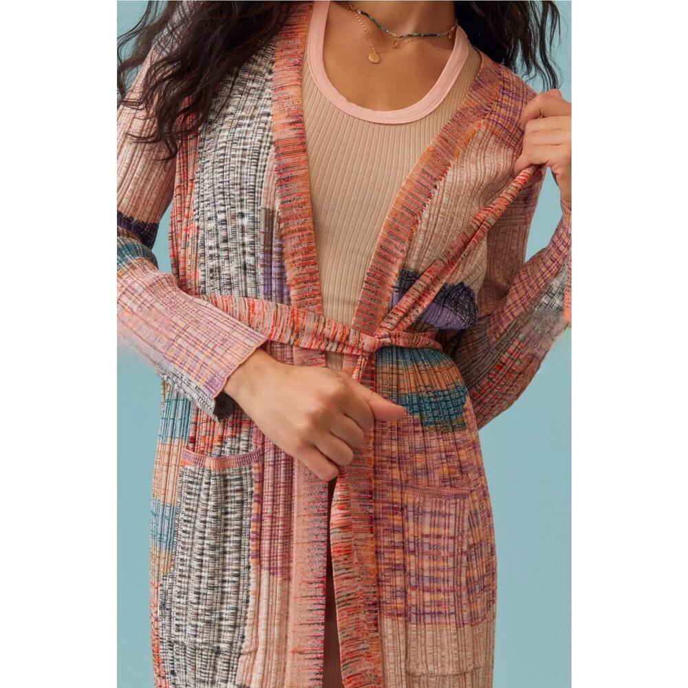 Anthropologie Patchwork Cardigan Sweater. Retails $198 - Picture 3 of 13